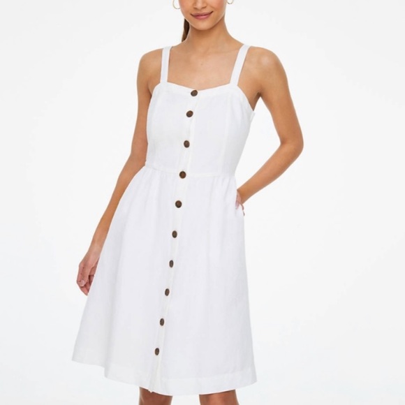 button down flare dress